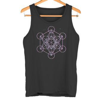 Sacred Geometry メタトロン キューブ Psy Trance Yoga Dmt Lsd Goa タンクトップ - Kawaiitshirt