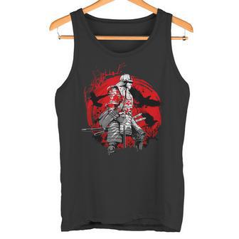 Samurai Clásico Japonés Luchador Y Cuervos Pájarosamurai Camiseta sin mangas - Regaloses