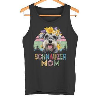 Schnauzer Mamá Perro Flor Amor Diseño Día De La Madre Camiseta sin mangas - Regaloses