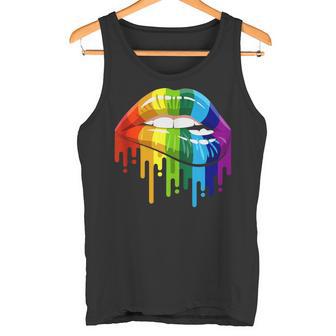 Sexy Arco Iris Labios Camisa Lgbt Gay Lesbianas In Mangas Camiseta sin mangas - Regaloses