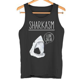 Sharkasm I Lovealad面白い皮肉なシャークスタジオ 長袖tシャツ タンクトップ - Kawaiitshirt