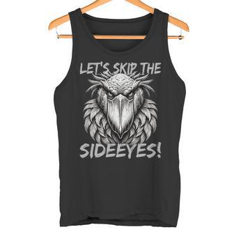 Sideeyes シュービルコウノトリの子育てをスキップしましょう 長袖tシャツ タンクトップ - Kawaiitshirt