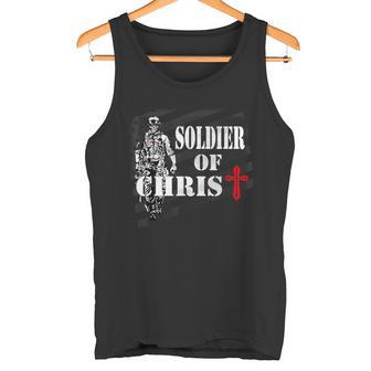 Soldado De Cristo Americano Cristianoeterano Guerrero Bandera De Estados Unidos Camiseta sin mangas - Regaloses