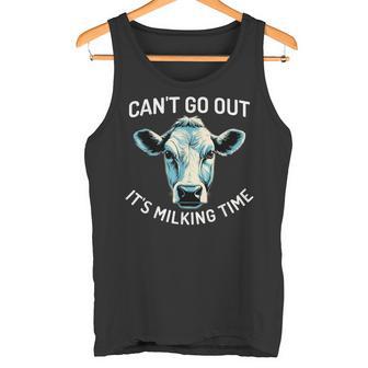 Sorry I Can't Go Out Its Ordeñando Divertido Amante De Lasacas Camiseta sin mangas - Regaloses
