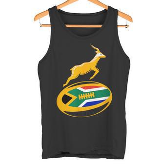 Springbok ラグビーボール & 南アフリカ国旗 メンズ レディース キッズ タンクトップ - Kawaiitshirt