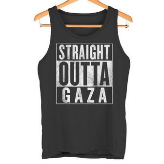 Straight Outta Gaza 反戦 Nakba 抗議 パレスチナ人ヒューマス タンクトップ - Kawaiitshirt