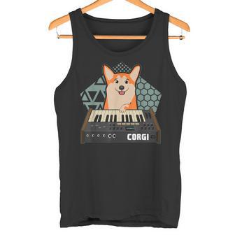 Synthétiseur Corgi Chien Musicien Débardeur e - Cadeauxyz