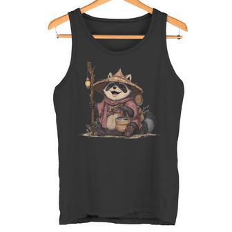Tanuki Traditionnel Avec Bâton Débardeur e - Cadeauxyz