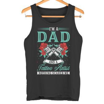 Tattoo Artist Dad Estudio De Tatuajes Tatuador Papá Camiseta sin mangas - Regaloses