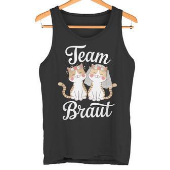 Team Braut Lustiges Katzen Jga Hochzeit Tank Top - Seseable