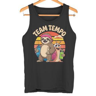 Team Tempo Lustiger Faultierchnecke Tank Top - Seseable