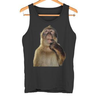 Thinking Monkey Meme タンクトップ - Kawaiitshirt