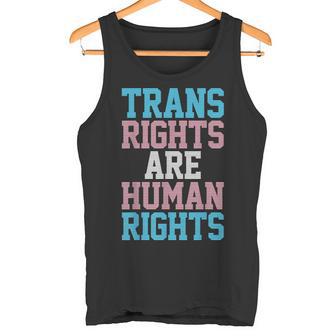 Trans Rights Are Human Rights Lgbtq トランスジェンダー フラッグ プライド タンクトップ - Kawaiitshirt