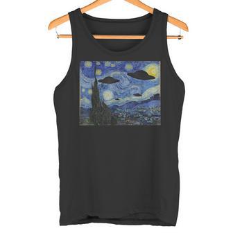 Ufo エイリアン アブダクション 星月夜 ヴァン・ゴッホ 絵画 タンクトップ - Kawaiitshirt