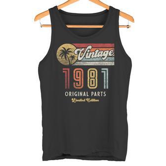 Vintage 1981 Original Piezas Palmas 45 Cumpleaños Camiseta sin mangas - Regaloses