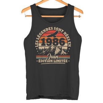 Vintage Anniversaire 40 Ans Cadeau Pour Né En Juin 1986 Débardeur e - Cadeauxyz