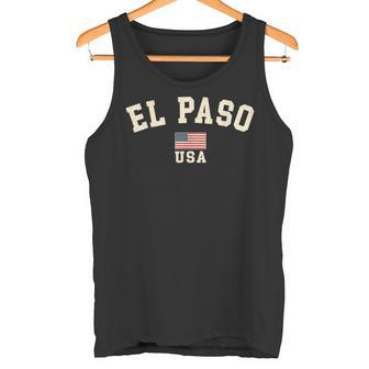 Vintage El Paso Drapeau Américain Texas Coolouvenir Rétro Débardeur e - Cadeauxyz