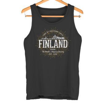 Vintage Finlandia Retro Camiseta sin mangas - Regaloses