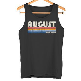 Vintage Retro 70S 80S Estilo Ciudad Natal De Agosto Ca In Mangas Camiseta sin mangas - Regaloses