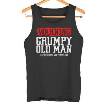 Warnung Grumpy Old Man May Be Angry And Flatulent Tank Top - Seseable