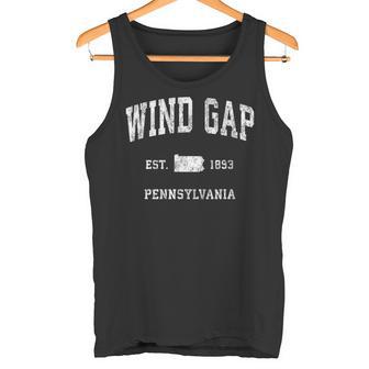 Wind Gap ペンシルバニア Pa ビンテージ アスレチック スポーツデザイン タンクトップ - Kawaiitshirt