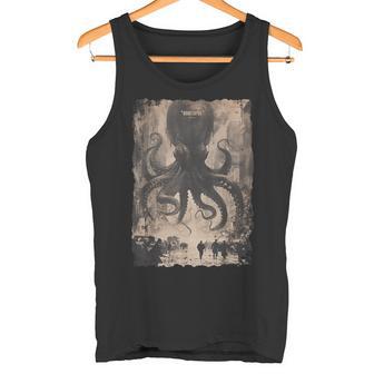 Y2k Hip Hop Fashionヒップホップ メンズ レディース ストリートウェア レトロホラー モンスター タコ タンクトップ - Kawaiitshirt