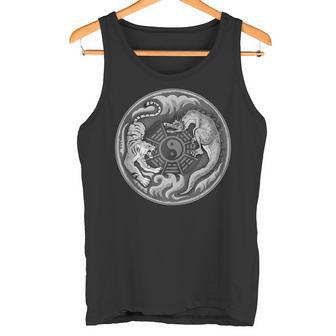Yin Yang Arte Marcial Dragón Tigre Diseño In Mangas Camiseta sin mangas - Regaloses