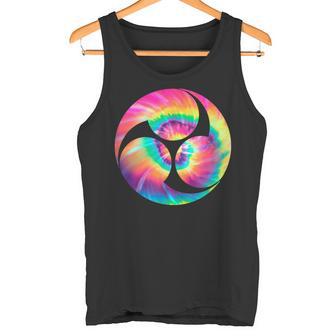 みつどもえシンボル 70年代 タイダイ 太鼓ドラマー タンクトップ - Kawaiitshirt