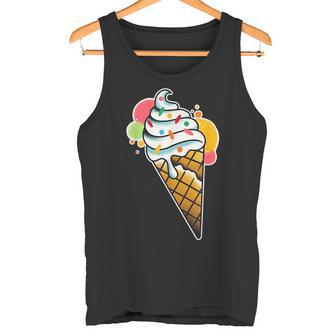 アイスクリームコーン×スプリンクルワッフルコーン タンクトップ - Kawaiitshirt