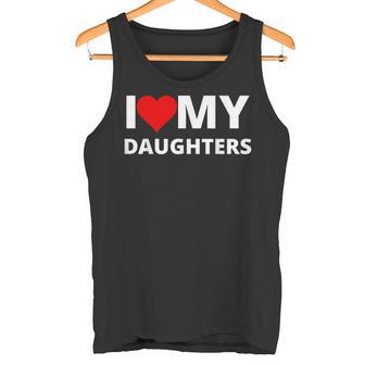 アイ・ラブ・マイ・娘たち、ウィズ・ア・レッド・ハート タンクトップ - Kawaiitshirt