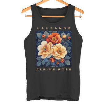 アルパインローズフラワー ローザンヌ タンクトップ - Kawaiitshirt