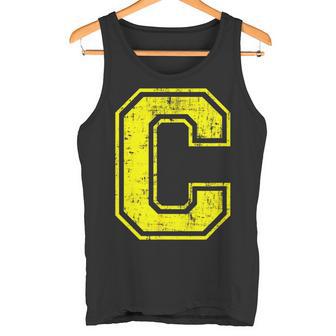 アルファベット C 大文字 イニシャル クラシック 学校 カレッジ タンクトップ - Kawaiitshirt
