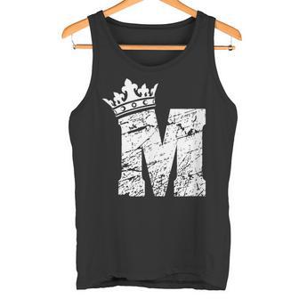 アルファベットtシャツ イニシャル文字mとキングクイーンクラウンtシャツ タンクトップ - Kawaiitshirt