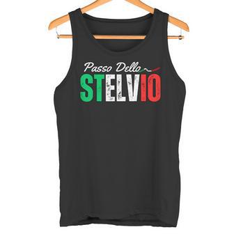 イタリア山アルプス旅行 パッソ・デッロ・ステルヴィオ メンズ レディース タンクトップ - Kawaiitshirt