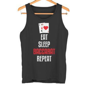 イート・スリープ・バカラ・リピート-バカラは私のゲームカードゲーム タンクトップ - Kawaiitshirt