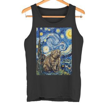 ウォンバット 星月夜 ゴッホスタイル アートペインティング タンクトップ - Kawaiitshirt