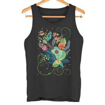 ウクレレミュージックフラワーズハワイ タンクトップ - Kawaiitshirt