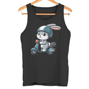 ウサギ スクーター ペット 面白い オートバイ タンクトップ - Kawaiitshirt