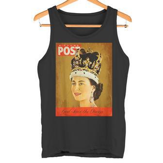 エリザベス女王 ファンビンテージポスター 英国王 タンクトップ - Kawaiitshirt