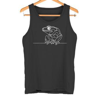 エレガントなラインアート ガーゴイル ヤモリ 爬虫類 タンクトップ - Kawaiitshirt
