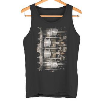 エンジンピストン断面背景 タンクトップ - Kawaiitshirt