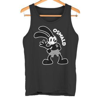 オズワルドウサギの手を振るウサギ タンクトップ - Kawaiitshirt