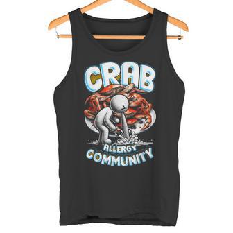 カニアレルギー Crab Allergy Community タンクトップ - Kawaiitshirt