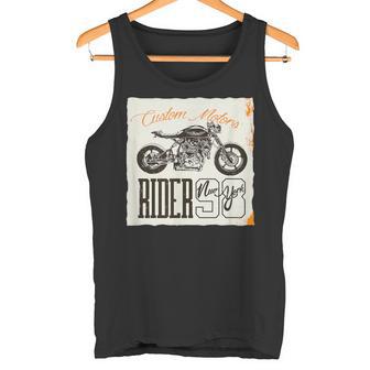 カフェレーサー カスタム バイク おしゃれ オートバイ ライダー イラスト タンクトップ - Kawaiitshirt