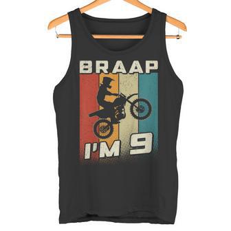 キッズ Braap I'm 9 ダートバイク 誕生日 9 Mx 9歳の誕生日 モトクロス タンクトップ - Kawaiitshirt