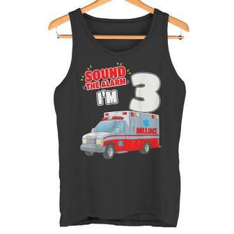 キッズ Ems 車 3歳の誕生日シャツ 3歳 救急車 タンクトップ - Kawaiitshirt