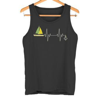 キャプテンi ヨットiハートビートボートiセーリング タンクトップ - Kawaiitshirt