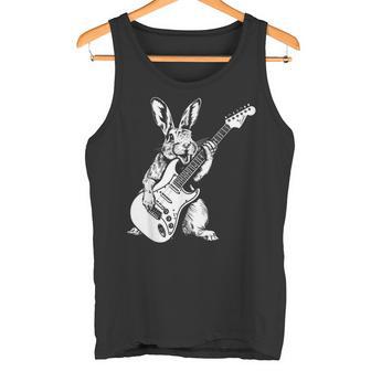ギタリスト ギター ギタープレーヤー ウサギ お父さん ママ タンクトップ - Kawaiitshirt