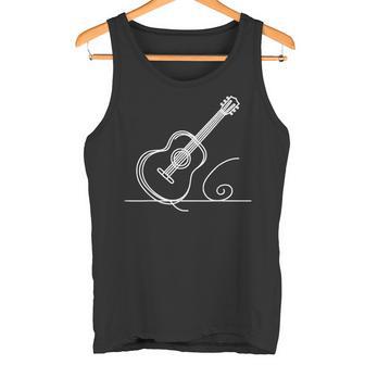 ギターラインアート ミュージシャン向けギター タンクトップ - Kawaiitshirt