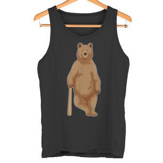 クマ 野球 野球用バット スポーツ タンクトップ - Kawaiitshirt
